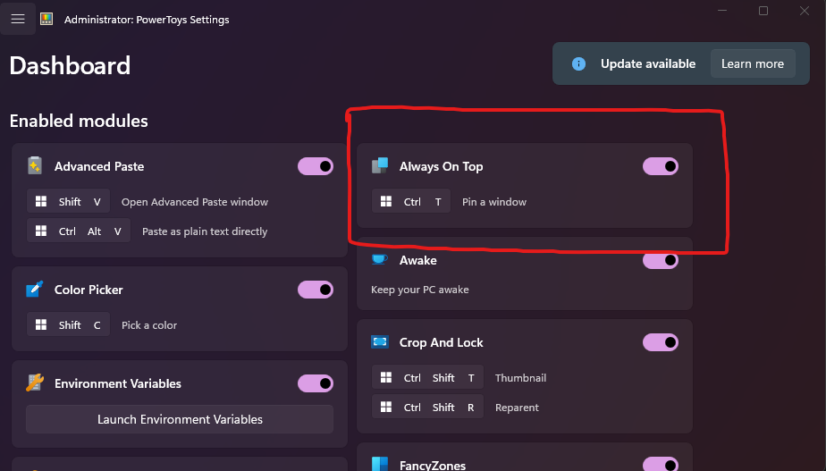 Always on Top